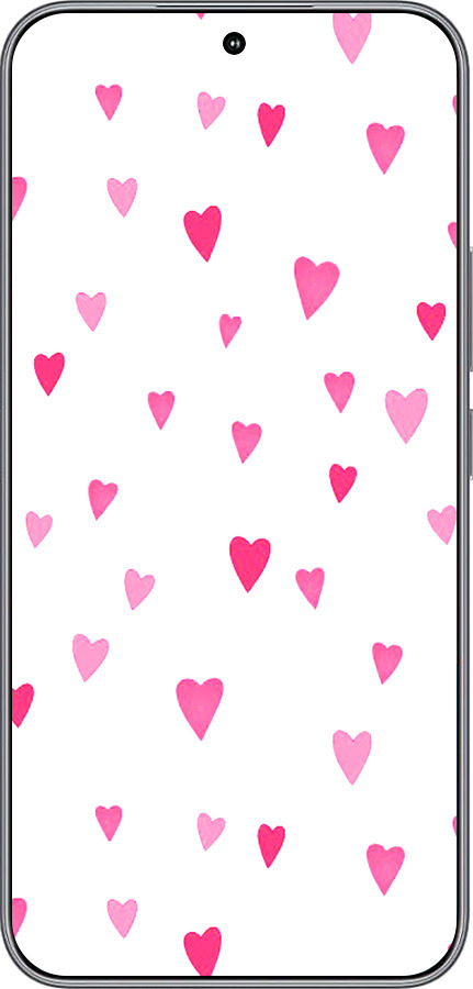 Силиконовый чехол Сердечки 2 для Huawei Honor 400 5G - 4763u-4017 изображение 