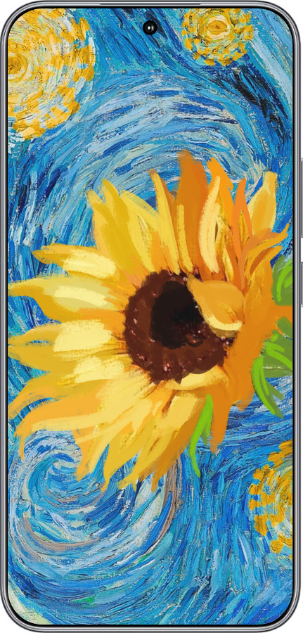 Силиконовый чехол Цветы желто-голубые для Huawei Honor 400 5G - 5308u-4017 изображение 