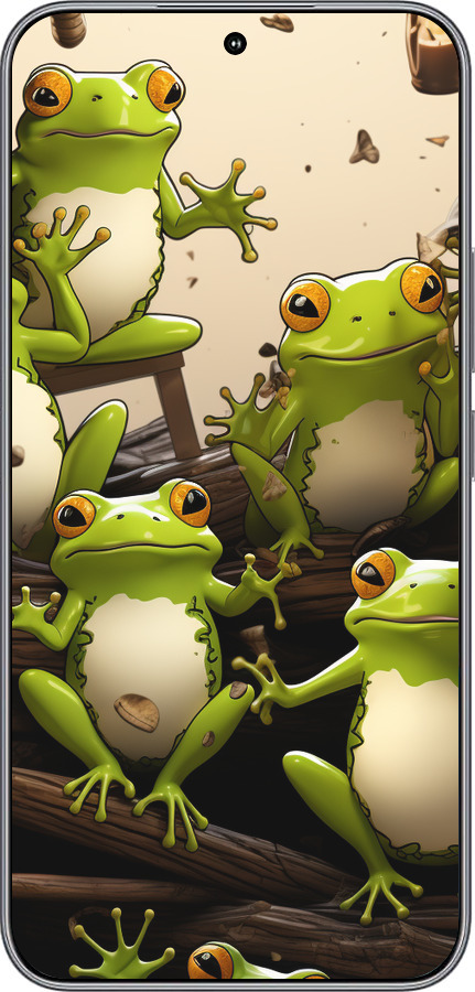 Силиконовый чехол Жабки для Huawei Honor 400 5G - 5656u-4017 изображение 