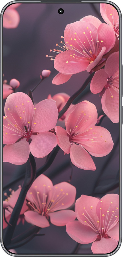 Силіконовий чехол Пурпурова сакура для Huawei Honor 400 5G - 6075u-4017 изображение 