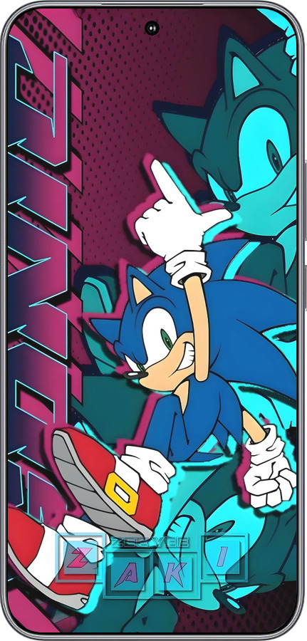 Силиконовый чехол Соник для Huawei Honor 400 5G - 6284u-4017 изображение 