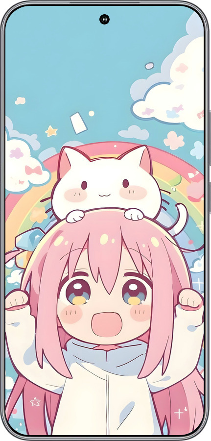 Силиконовый чехол Девочка аниме радуга для Huawei Honor 400 5G - 6304u-4017 изображение 