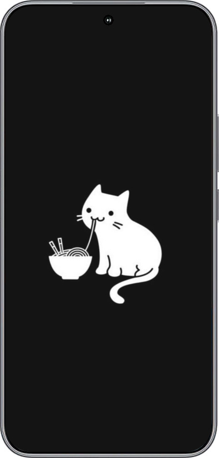Силиконовый чехол С милым котом на черном фоне для Huawei Honor 400 5G - 6528u-4017 изображение 
