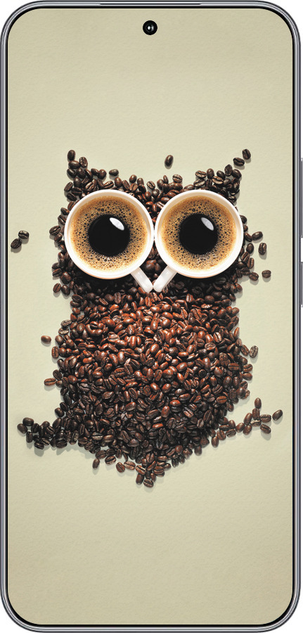 Силиконовый чехол Сова из кофе для Huawei Honor 400 5G - 777u-4017 изображение 