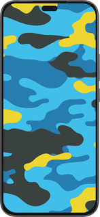 Силиконовый чехол Желто-голубой камуфляж для Huawei Honor 400 Lite 5G - 1084u-3993 изображение 