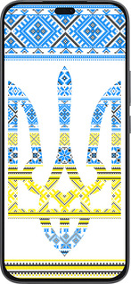 Силиконовый чехол Герб - вышиванка желто-голубая для Huawei Honor 400 Lite 5G - 1197u-3993 изображение 