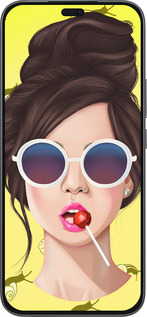 Силиконовый чехол Девушка с чупа-чупсом для Huawei Honor 400 Lite 5G - 3979u-3993 изображение 