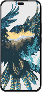 Силиконовый чехол Арт-орел на фоне природы для Huawei Honor 400 Lite 5G - 3983u-3993 изображение 