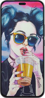 Силиконовый чехол Арт-девушка в очках для Huawei Honor 400 Lite 5G - 3994u-3993 изображение 