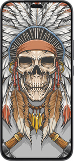 Силиконовый чехол Череп индейца для Huawei Honor 400 Lite 5G - 4032u-3993 изображение 
