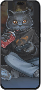 Силиконовый чехол gamer cat для Huawei Honor 400 Lite 5G - 4140u-3993 изображение 