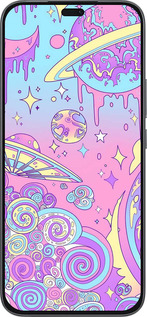 Силиконовый чехол Розовая галактика для Huawei Honor 400 Lite 5G - 4146u-3993 изображение 