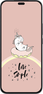 Силиконовый чехол Единорожка в пончике для Huawei Honor 400 Lite 5G - 4282u-3993 изображение 