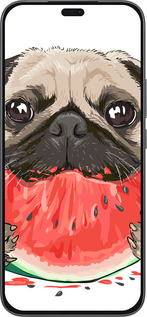 Силиконовый чехол Мопс и арбуз для Huawei Honor 400 Lite 5G - 4665u-3993 изображение 