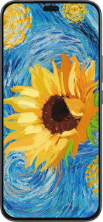 Силіконовий чехол Квіти жовто-блакитні  для Huawei Honor 400 Lite 5G - 5308u-3993 изображение 