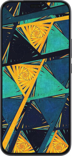 Силиконовый чехол Арт, абстракция, желтый, синий для Huawei Honor 400 Lite 5G - 5382u-3993 изображение 