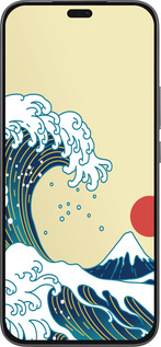 Силиконовый чехол Японские волны для Huawei Honor 400 Lite 5G - 5533u-3993 изображение 