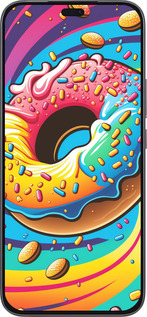 Силиконовый чехол Пончик радуга для Huawei Honor 400 Lite 5G - 5584u-3993 изображение 