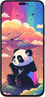 Силиконовый чехол Панда в облаках для Huawei Honor 400 Lite 5G - 5585u-3993 изображение 