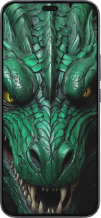 Силиконовый чехол Зелёный дракон v2 для Huawei Honor 400 Lite 5G - 5817u-3993 изображение 