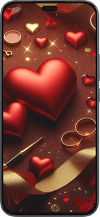 Силиконовый чехол Сердечки v3 для Huawei Honor 400 Lite 5G - 5833u-3993 изображение 