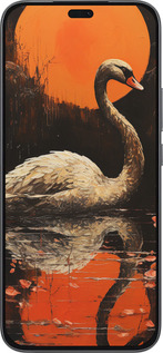 Силиконовый чехол Лебедь для Huawei Honor 400 Lite 5G - 5964u-3993 изображение 