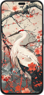 Силиконовый чехол Аист в цвету сакуры для Huawei Honor 400 Lite 5G - 6109u-3993 изображение 