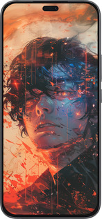 Силиконовый чехол Лицо в пламени для Huawei Honor 400 Lite 5G - 6127u-3993 изображение 