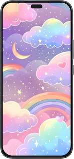 Силиконовый чехол Облака и радуга для Huawei Honor 400 Lite 5G - 6312u-3993 изображение 