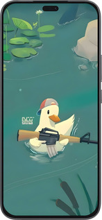 Силиконовый чехол Уточка с автоматом для Huawei Honor 400 Lite 5G - 6356u-3993 изображение 