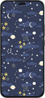 Силиконовый чехол Астрономический узор. Милый дизайн мультяшной вселенной для Huawei Honor 400 Lite 5G - 6446u-3993 изображение 