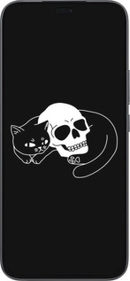 Силиконовый чехол С изображением кота и черепа для Huawei Honor 400 Lite 5G - 6491u-3993 изображение 