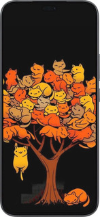 Силиконовый чехол Дерево и котики для Huawei Honor 400 Lite 5G - 6516u-3993 изображение 