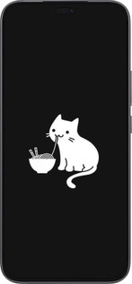 Силиконовый чехол С милым котом на черном фоне для Huawei Honor 400 Lite 5G - 6528u-3993 изображение 