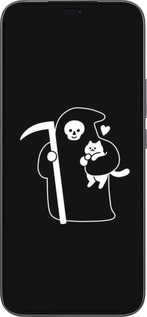 Силиконовый чехол Минималистичный арт: смерть и кошка для Huawei Honor 400 Lite 5G - 6529u-3993 изображение 