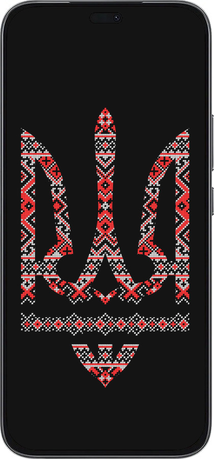Силіконовий чехол Герб - вишиванка на чорному фоні для Huawei Honor 400 Lite 5G - 1196u-3993 изображение 