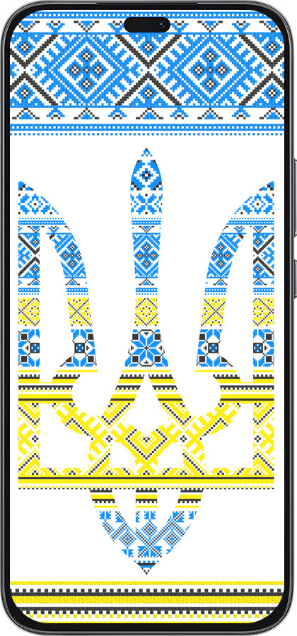 Силиконовый чехол Герб - вышиванка желто-голубая для Huawei Honor 400 Lite 5G - 1197u-3993 изображение 