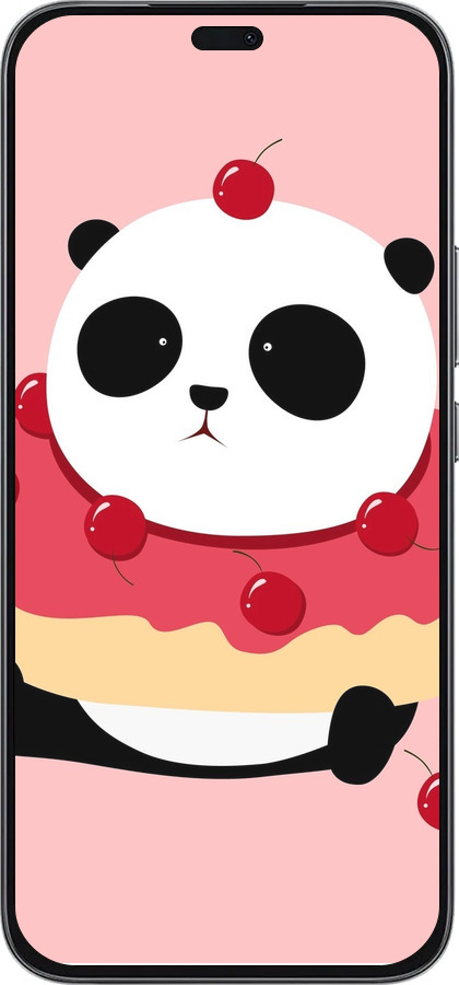 Силиконовый чехол Панда с пончиком для Huawei Honor 400 Lite 5G - 3991u-3993 изображение 