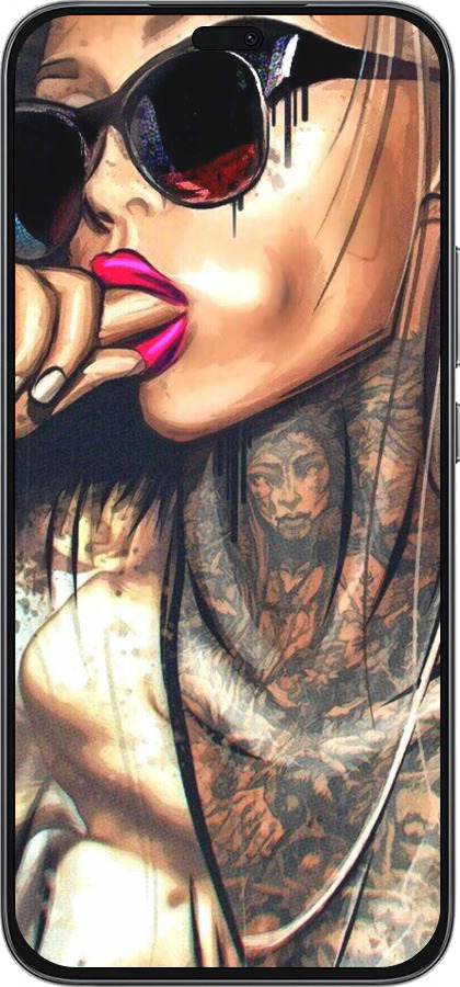 Силиконовый чехол Девушка в тату для Huawei Honor 400 Lite 5G - 4001u-3993 изображение 