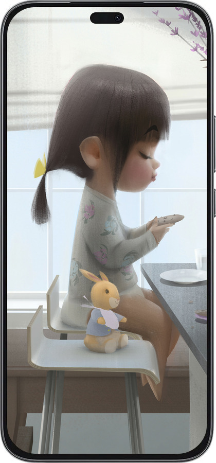 Силиконовый чехол Милая девочка с зайчиком для Huawei Honor 400 Lite 5G - 4039u-3993 изображение 