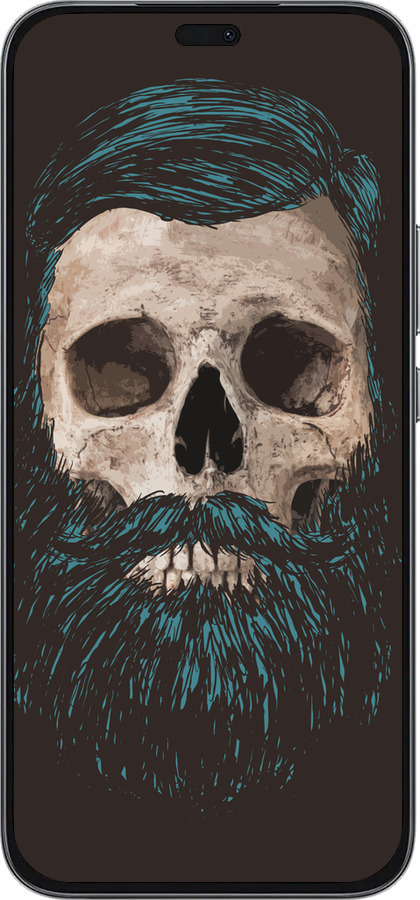 Силиконовый чехол Череп с бородой для Huawei Honor 400 Lite 5G - 4102u-3993 изображение 