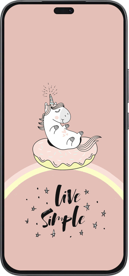 Силиконовый чехол Единорожка в пончике для Huawei Honor 400 Lite 5G - 4282u-3993 изображение 