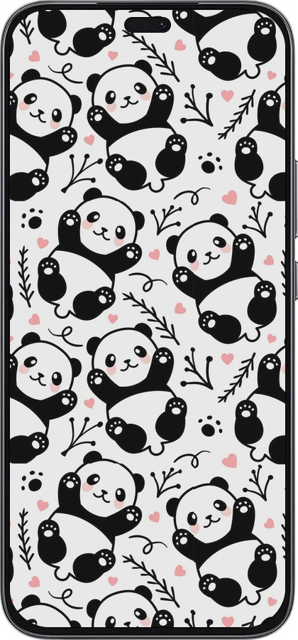 Силиконовый чехол Панды для Huawei Honor 400 Lite 5G - 4318u-3993 изображение 