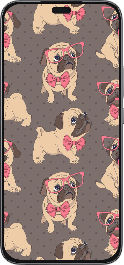 Силиконовый чехол мопсики 2 для Huawei Honor 400 Lite 5G - 4362u-3993 изображение 