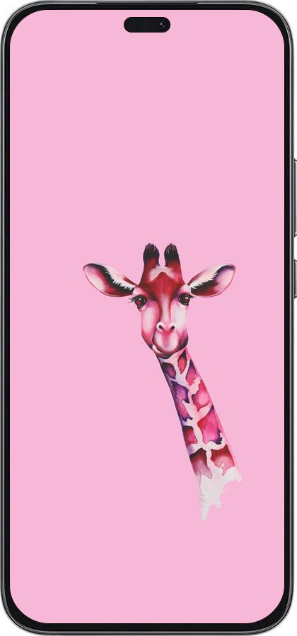 Силиконовый чехол Розовая жирафа для Huawei Honor 400 Lite 5G - 4441u-3993 изображение 