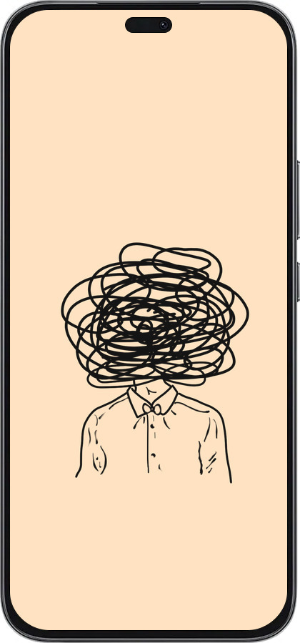 Силиконовый чехол Мысли для Huawei Honor 400 Lite 5G - 4568u-3993 изображение 