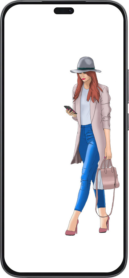 Силиконовый чехол Девушка 1 для Huawei Honor 400 Lite 5G - 4751u-3993 изображение 