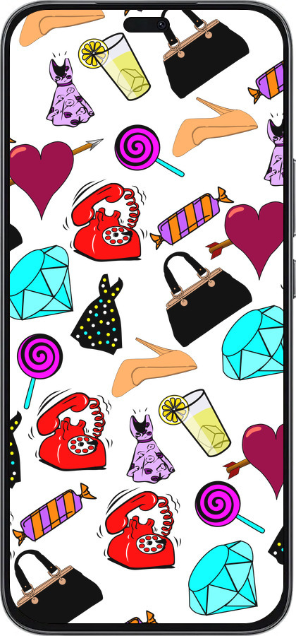 Силиконовый чехол stickers для Huawei Honor 400 Lite 5G - 4757u-3993 изображение 