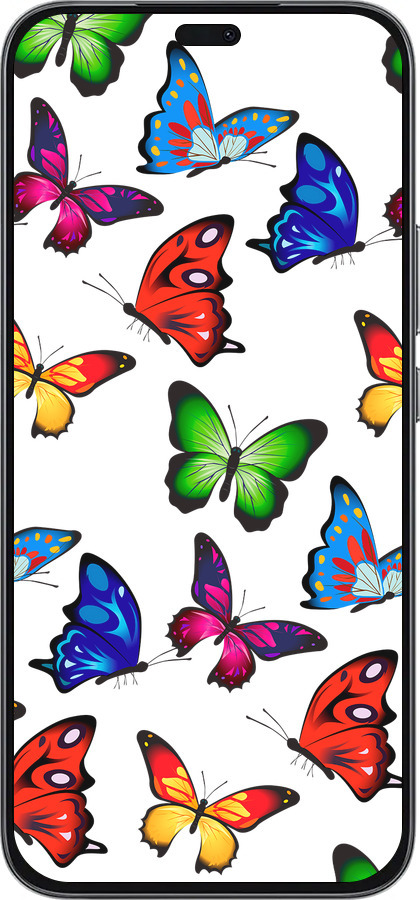 Силиконовый чехол Красочные мотыльки для Huawei Honor 400 Lite 5G - 4761u-3993 изображение 