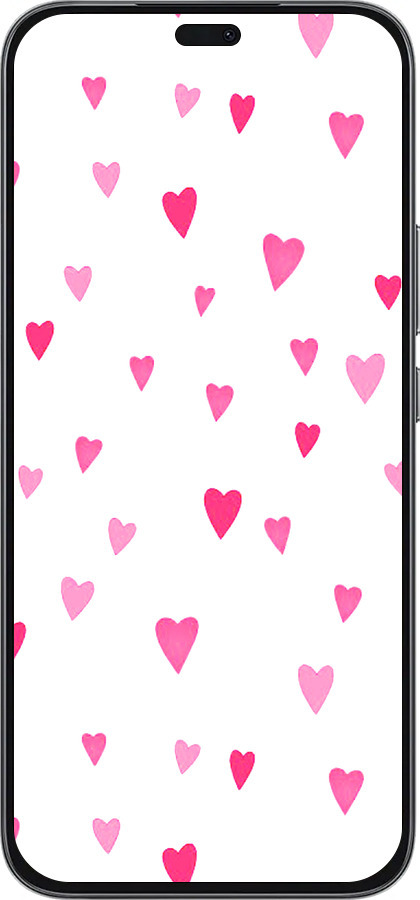 Силиконовый чехол Сердечки 2 для Huawei Honor 400 Lite 5G - 4763u-3993 изображение 